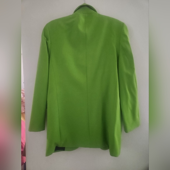 ZARA set co-ord Oversized Blazer sz S + skort sz XL Lime Green. NO SEPARATION. - Picture 9 of 10